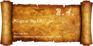 Migra Aglája névjegykártya